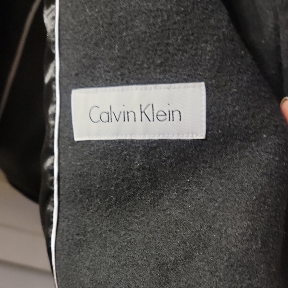 Women's CK Black Pea Coat - Picture 2 of 7